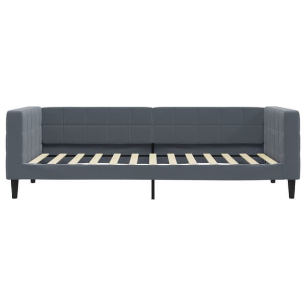 Dagbädd utdragbar mörkgrå 90x200 cm sammet