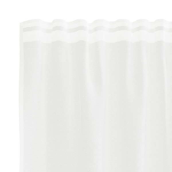 Spetsgardin med gardiner Blommor Vit 220 x 600 cm Polyester