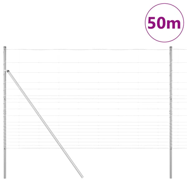 Stängselstolpe Galvaniserad 50 x 1,5 m Stål