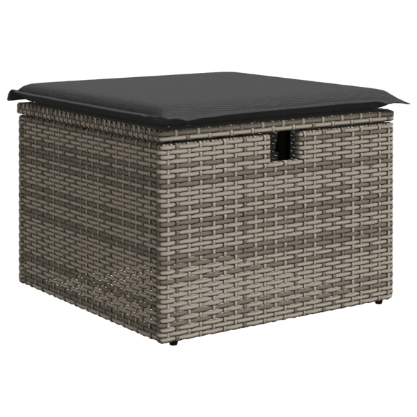 Trädgårdsoffset 9 st Poly rattan
