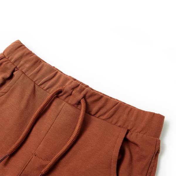 Barnshorts med snöre brun 104