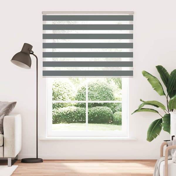 Rullgardin zebra mörkgrå 160x230 cm tyg bredd 155,9cm polyester