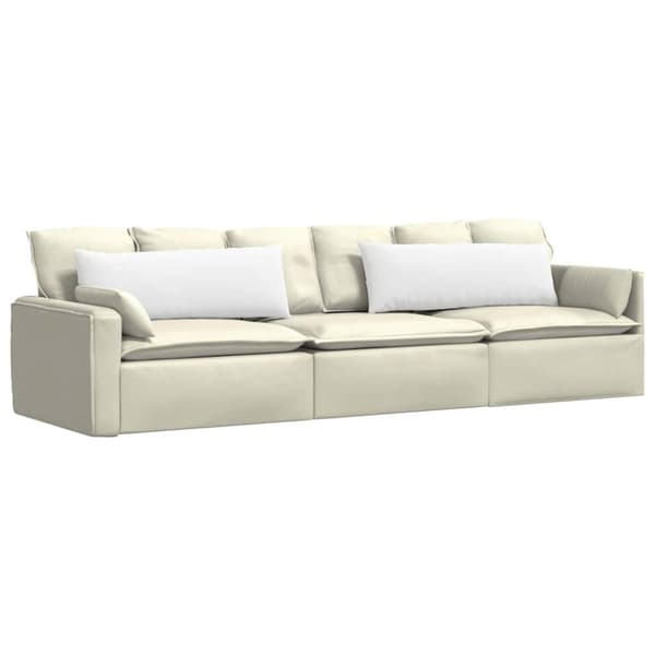 Sofakuddar 2 pcs Vit 120 x 40 cm tyg