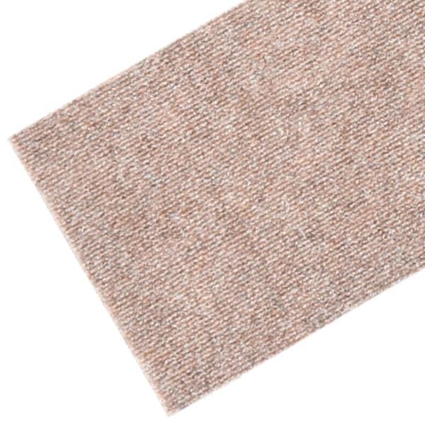 Trappmattor självhäftande 15 st 76x20 cm ljusbruna rektangulära
