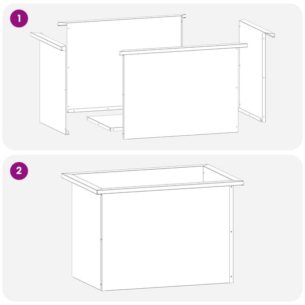 Odlingslåda med LED Vit 40 x 60 x 40 cm Stål