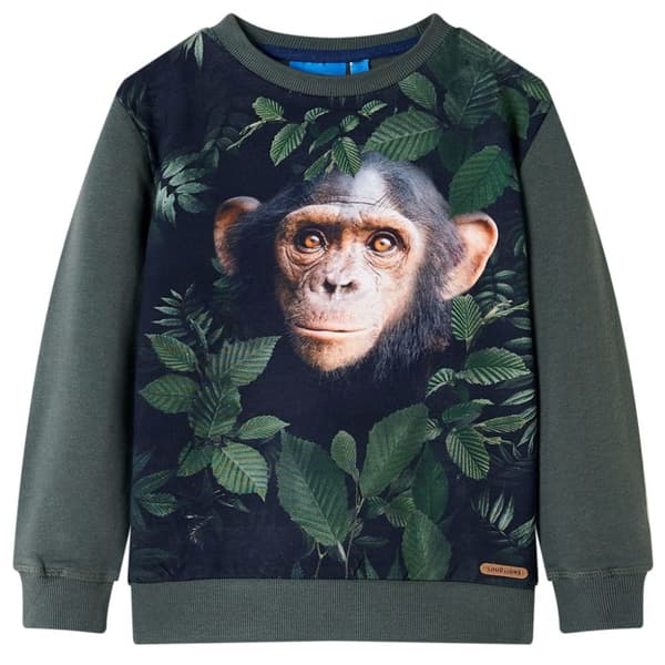 Barntröja mörk khaki 104