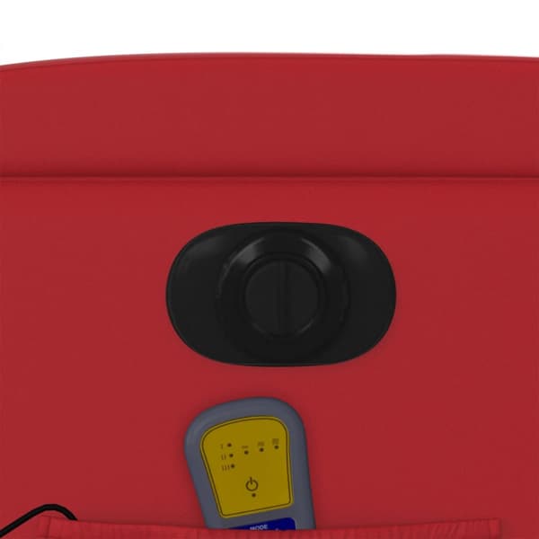 Elektrisk massagefåtölj röd konstläder