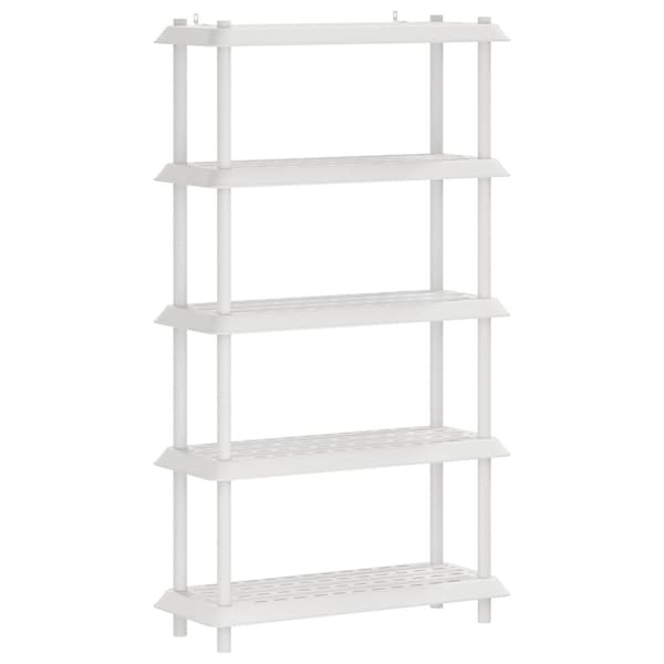 Hyllsystem 5 nivåer 100 x 40 x 177 cm PP Vit