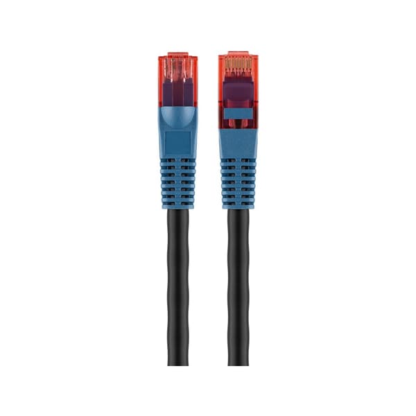goobay patch-kabel - svart, blå