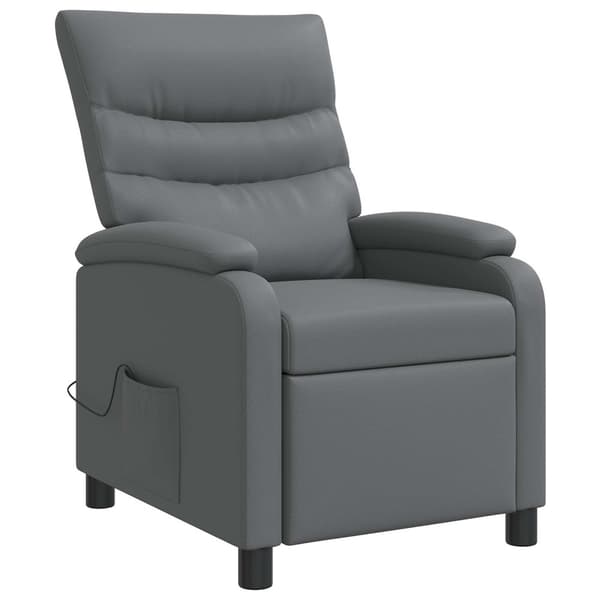 Massagefåtölj Grå Konstläder