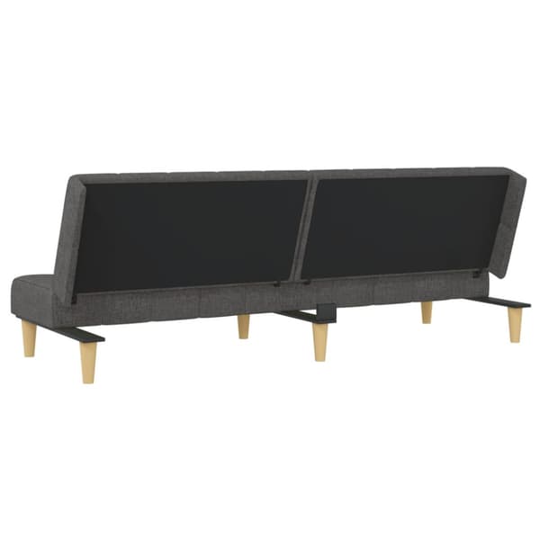 Bäddsoffa 2-sits mörkgrå tyg