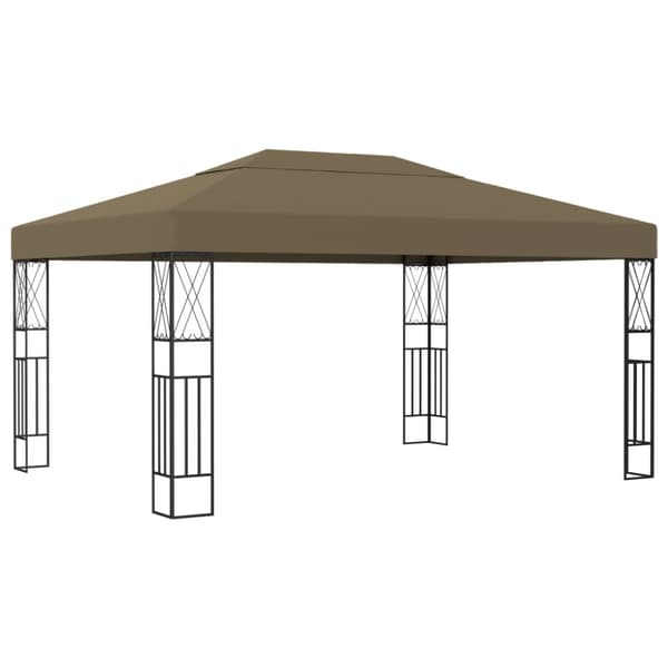 Paviljong 3x4 m taupe tyg