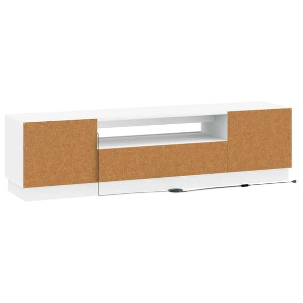 LED TV-skåp Vit Konstruerat trä
