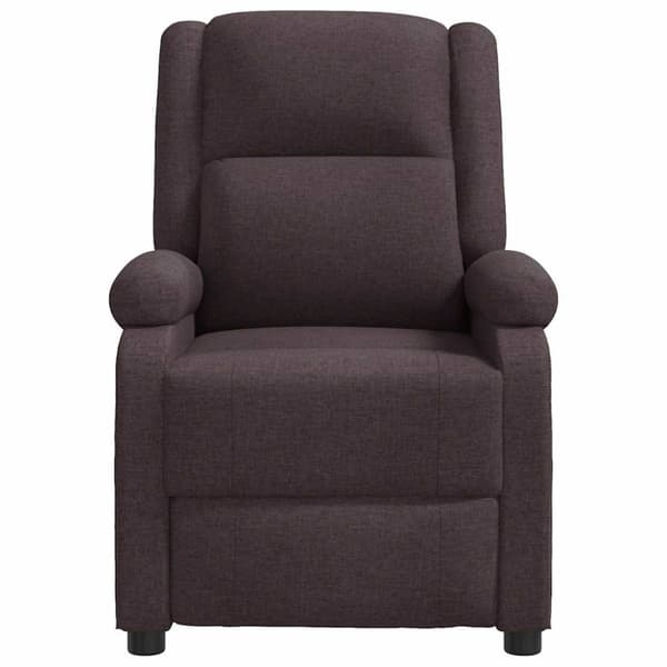 Massagefåtölj mörkbrun tyg