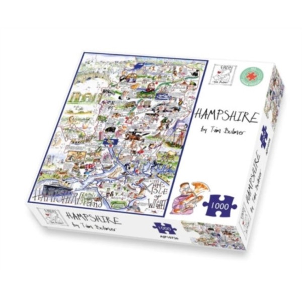 Map of Hampshire Jigsaw 1000 Piece Puzzle