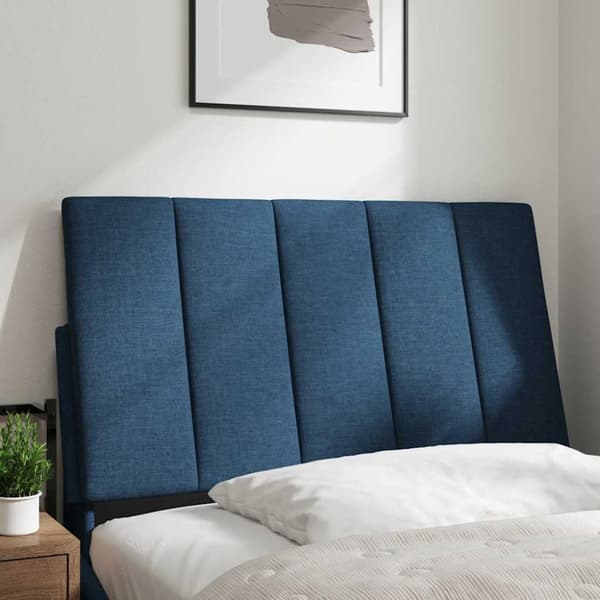 Headboard Cushion "Hanko" Blue 90 cm Fabric