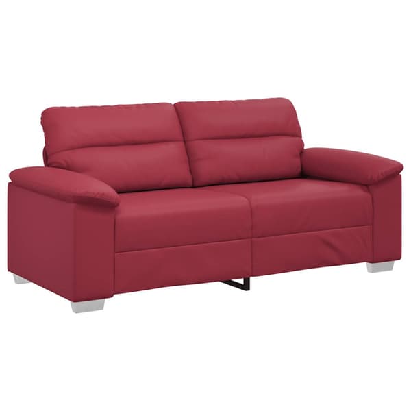 2-sitssoffa vinröd 180x81x84 cm konstläder
