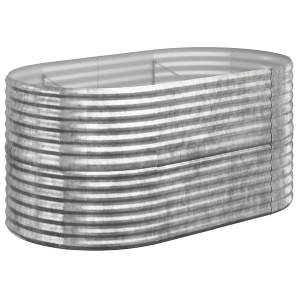 Odlingslåda galvaniserat stål 152x80x68 cm silver
