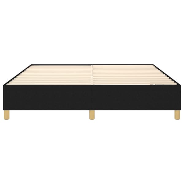 Boxspring-sängram svart 180x200 cm tyg
