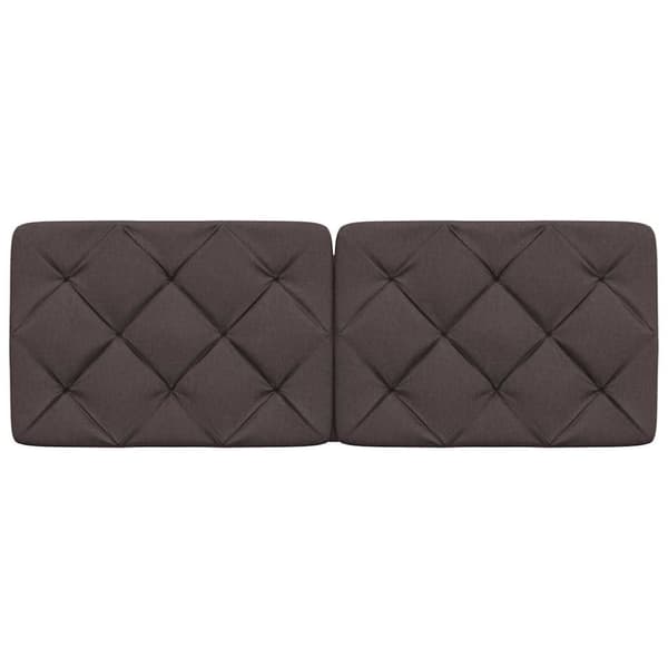 Headboard Cushion Dark Brown 120 cm Fabric