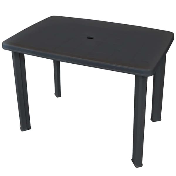Trädgårdsbord antracit 101x68x72 cm plast