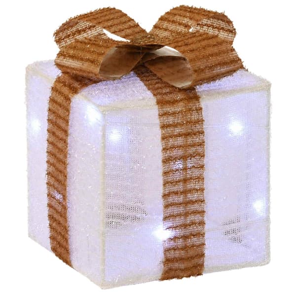 Ljusande julklapp 3 st 64 LED-lampor Kallvit
