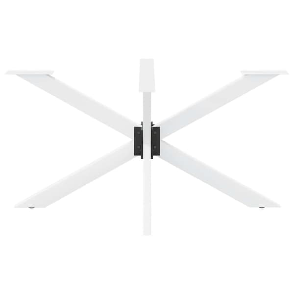 Matbordsben spindelformad vit 150x78x(72-73) cm stål