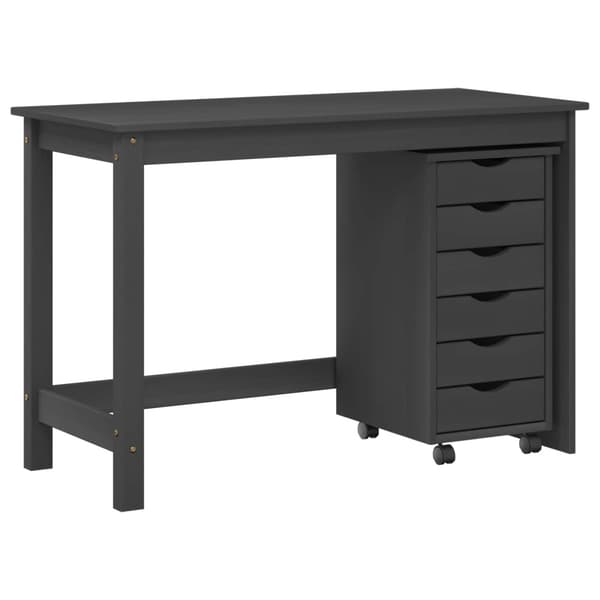 Skrivbord och rullskåpsset MOSS 2 st Grå