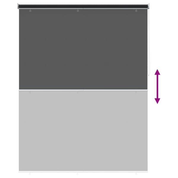 Rullgardin UV-skydd Svart 160 x 140 cm Polyester
