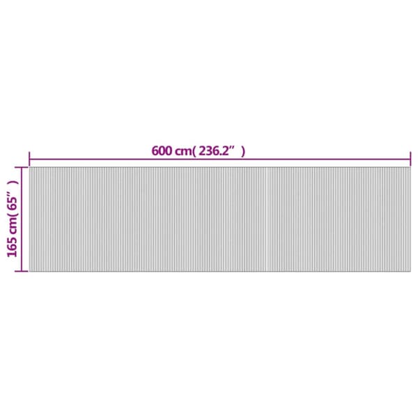 Rumsavdelare svart bredd 600 cm höjd 165 cm bambu