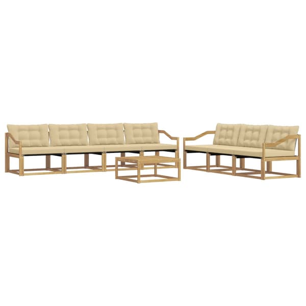 Utomhussoffset 8 pcs Vit och Beige