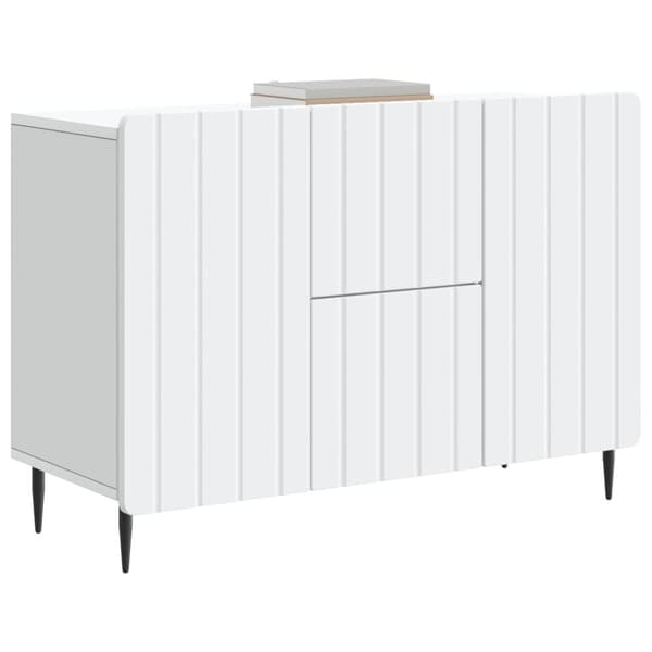 Sideboard med låda Vit 89 x 34,5 x 62 cm Konstruerat trä