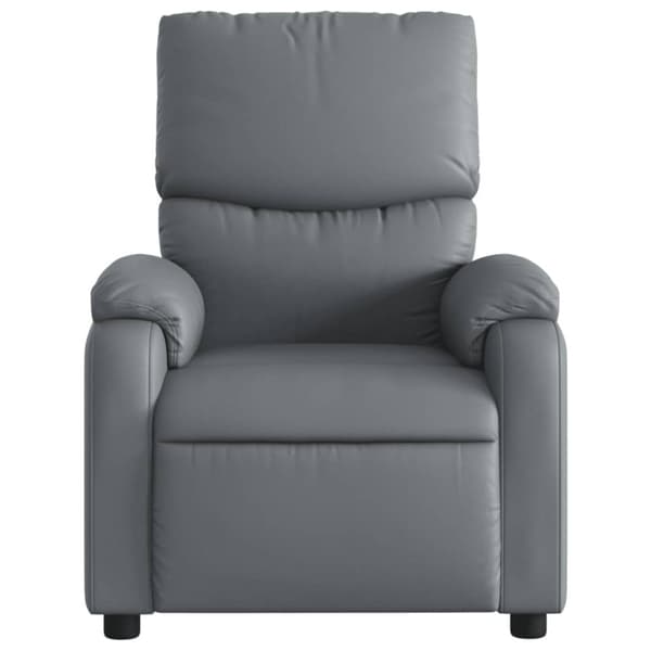 Elektrisk massagefåtölj grå konstläder