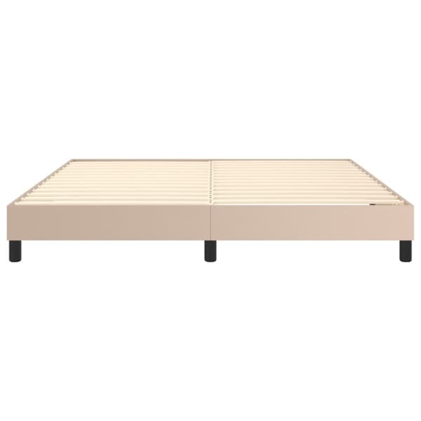 Boxspring-sängram cappuccino 180x200 cm konstläder