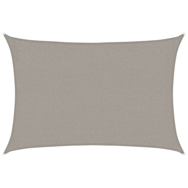 Solsegel 160 g/m² rektangulär ljusgrå 2x2,5 m HDPE