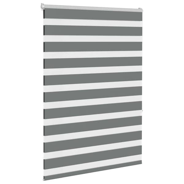 Rullgardin zebra mörkgrå 115x150 cm tyg bredd 110,9cm polyester