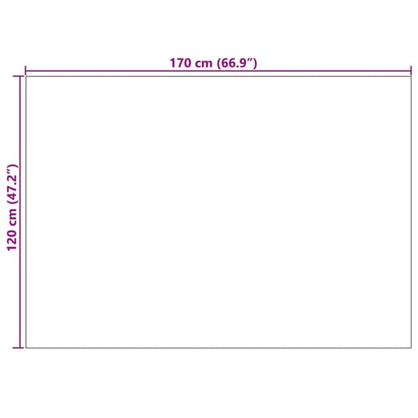 Områdesmattor Rektangulär LUGO Kräm 170 x 120 cm Polyester