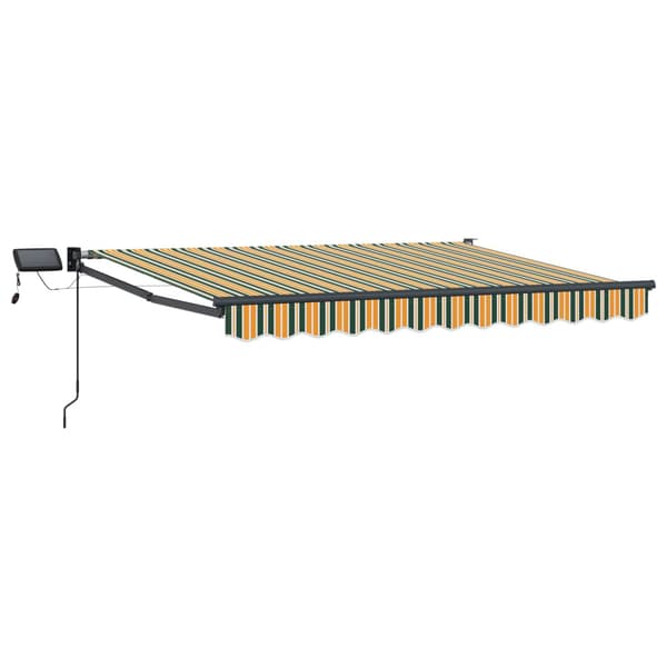 Manuell utdragbar markis med LED-lampor 3 x 2,5 m