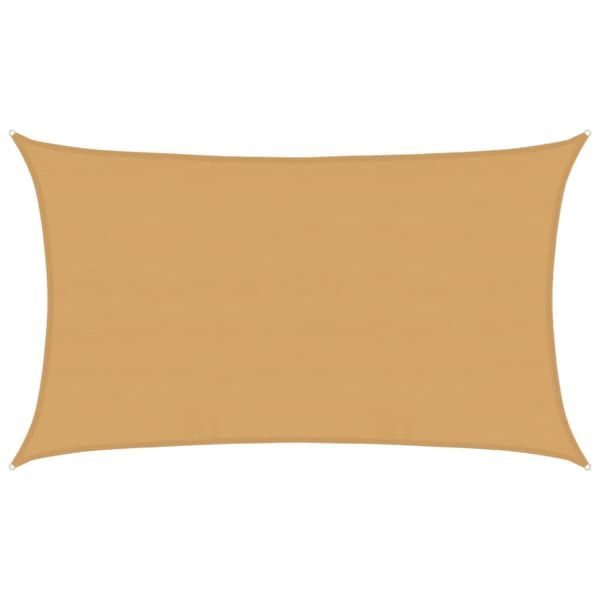 Solsegel 160 g/m² rektangulär sand 5x8 m HDPE