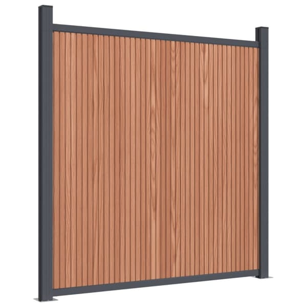Staketpanel WPC brun 180x186 cm