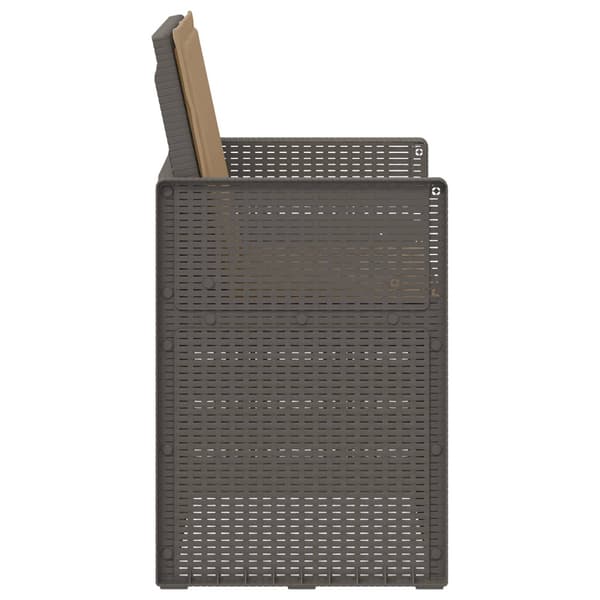 Trädgårdsmatstolar 2 pcs Ljusgrå och Taupe PP