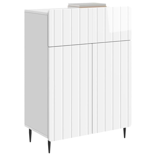 Sideboard Vit högglans 66 x 34,5 x 92 cm Konstruerat trä