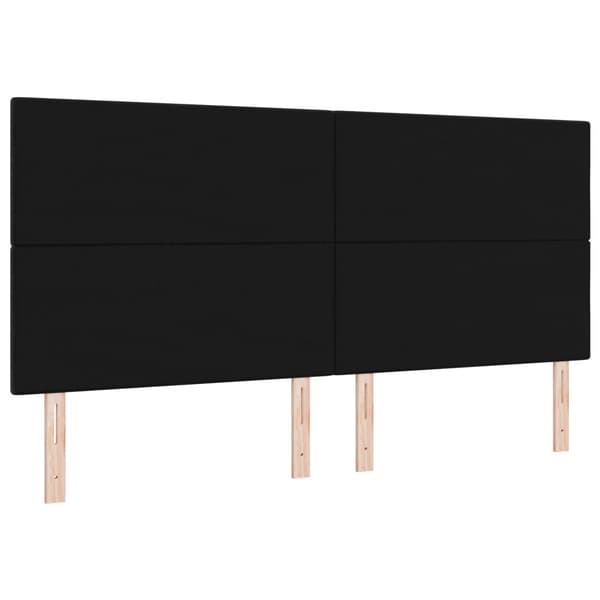 Huvudgavel Svart 200 cm Sammet
