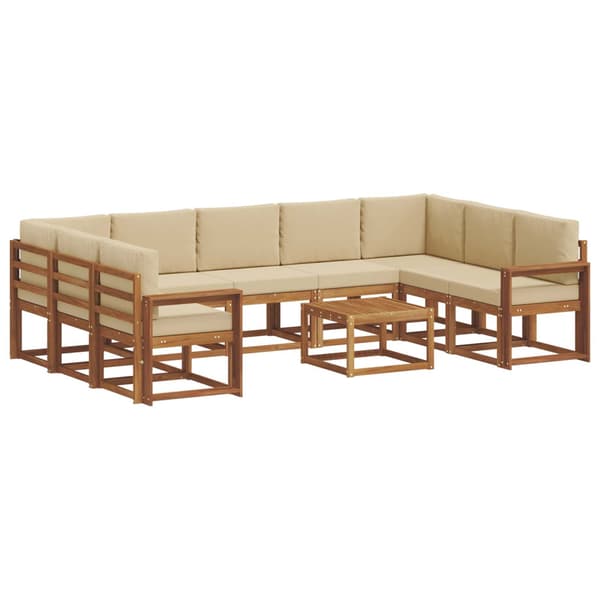 Utomhussoffset 10 st Naturlig och Beige