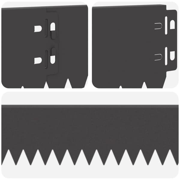 Kant för gräsmatta 10 pcs 103 x 10 cm Stål Svart