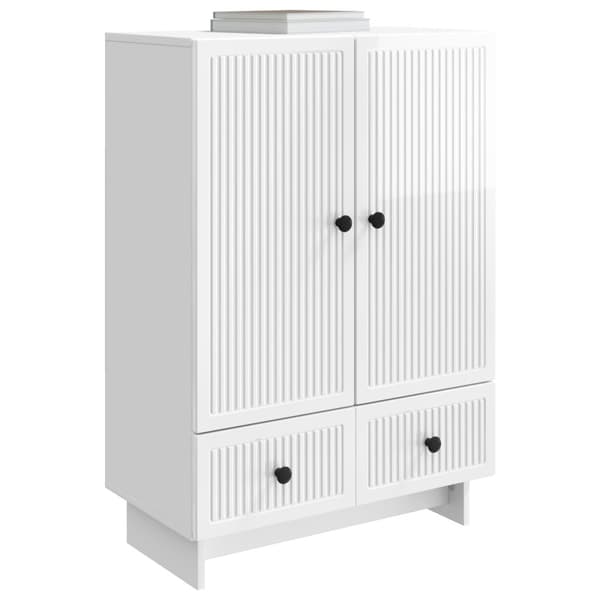 Sideboard Högblank Vit 66 x 34,5 x 95 cm Konstruerat trä