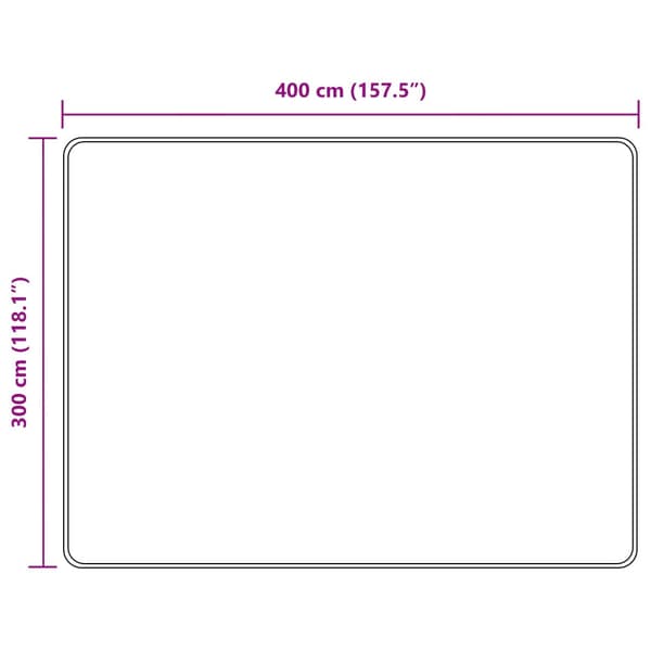 Mattlöpare MARSA Skogsgrön 400 × 300 cm Polyester och PVC