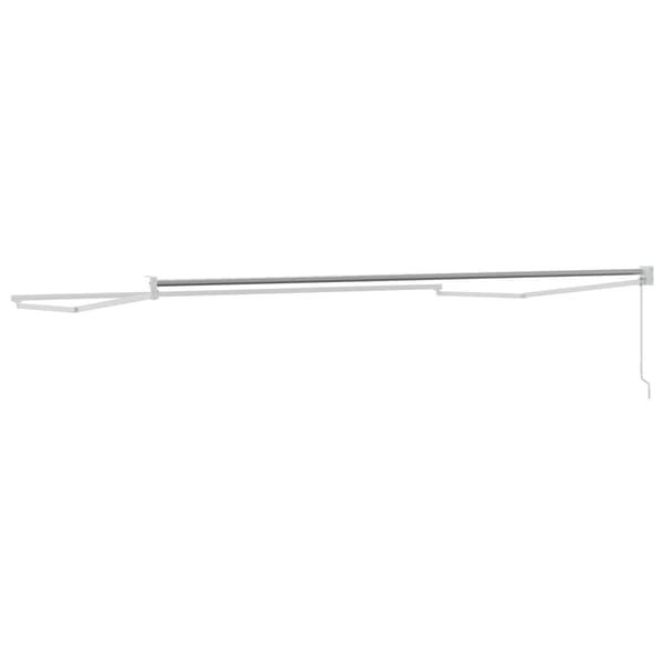 Manuell utdragbar markisram Vit 4 x 2 m Aluminium