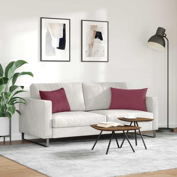 Sofakuddar 2 pcs Vinröd 60 x 40 cm tyg
