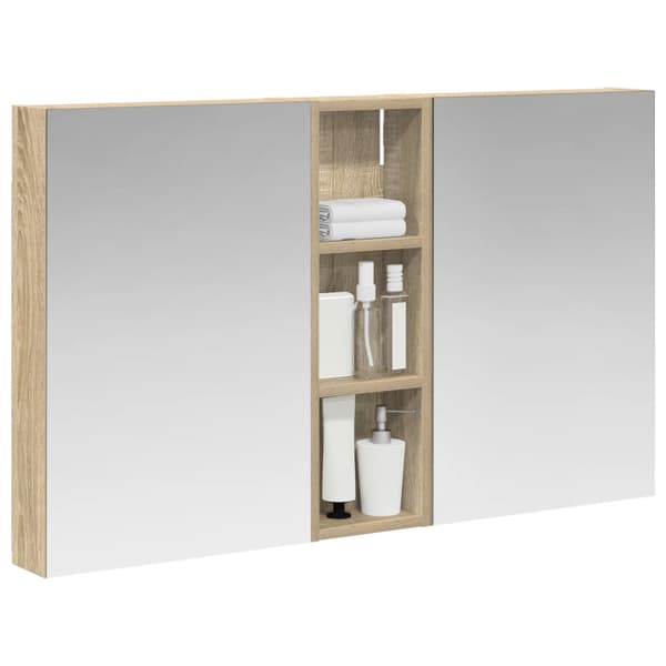 Badrumsskåpsset 3 st 100 x 10,5 x 60,5 cm Konstruerat trä